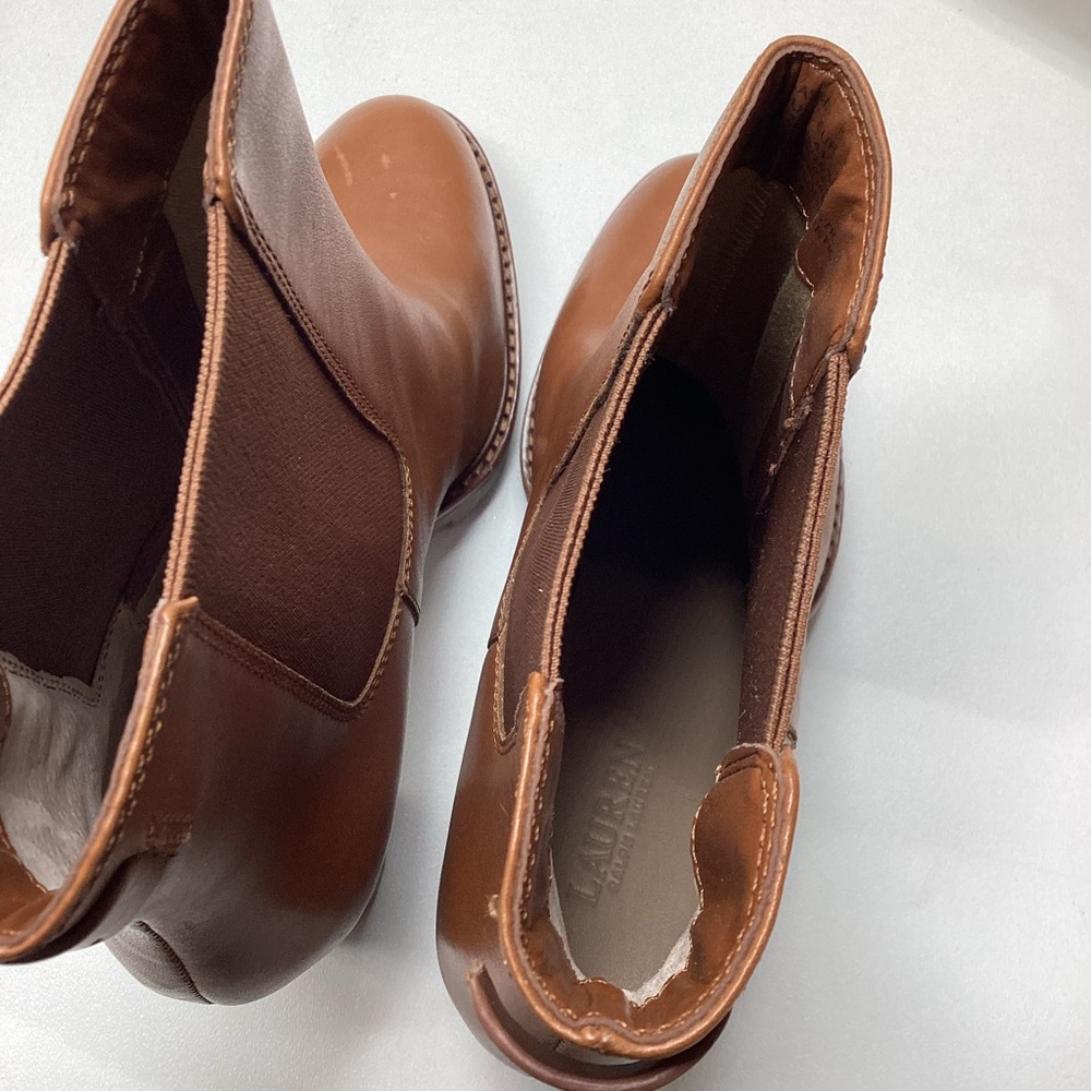Ralph Lauren Myla Cognac Leather Bootie - Picture 10 of 11